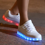 LED Shoes Luminous Shoes Men's Shoes USB Charging Flash Shoes Breathable Low-Top Sneakers Light Shoe