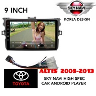 TOYOTA ALTIS 2008-2013 CAR ANDROID PLAYER #IPS SCREEN #SKY NAVI T3L HIGH SPEC