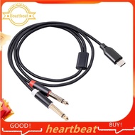[Hot-Sale] USB C To Dual 6.35Mm Audio Stereo Cable Type C To Dual 6.35Mm Audio Cord for Smartphone M