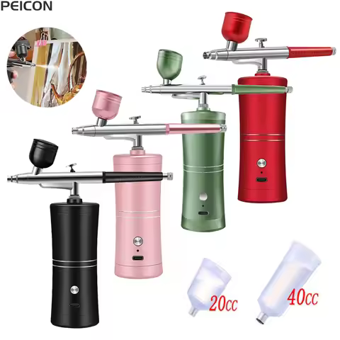 Airbrush with Compressor Portable Airbrush Painting Wireless Air Brush Paint Spray Mini Spray Gun Ai