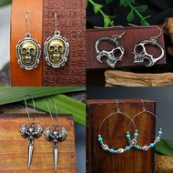 Halloween Earrings Horror Skull Spider Web Earrings Dark Accessories-Xiaowang's Boutique