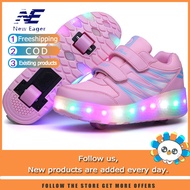 2025 New Eager Children Two Wheels Luminous Glowing Sneakers Led Light Roller Skate Shoes Kids Led S