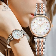 [Aishang watch industry]นาฬิกาข้อมือสตรีของขวัญ SHENGKE สำหรับนาฬิกาควอตซ์ Sk Rose Gold นาฬิกาสาวสแตนเลส2021ขายดีจากญี่ปุ่น
