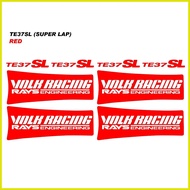 ♝ ∇ ♚ Volk Racing Rays Engineering TE 37 Super Lap SL Mags Decals Rim Stickers