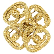 CHANEL CC Logos Pin Brooch Gold 1993's Vintage Metal Accessory Women