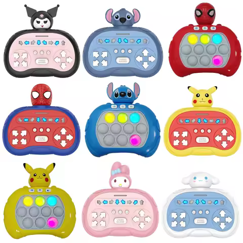 Pikachu Quick Push Game Pop Up Fidget Bubble Electronic Pop it Pro Game Light AntiStress Toys For Ad