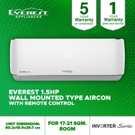 ♞,♘,♙EVEREST Etiv15bstr3-Hf Inverter Split Type Aircon with Remote - 1.5 HP (With 1st 10ft Installa