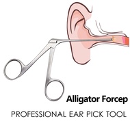 ♤♟Medical Ear Wax Endoscope Earwax Remover Hartman Micro Alligator Crocodile Forceps Nose Cleaner Clip Tweezer Otoscope
