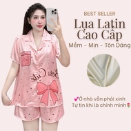 HCM HCM HCM | Women's short-sleeved Latin silk pajamas patternedShorts
