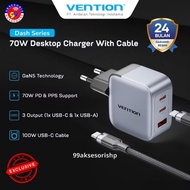 CHARGER VENTION 70W TYPE C TO TYPE C (TZ-FEXHO-EU)