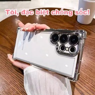Samsung Transparent Shockproof Case with 4 Camera Protection Corners | S23 S24 S25 S26 Plus Ultra A1