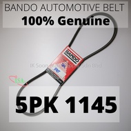 Bando Automotive Belt 5PK 1145 (Honda City IDSI 2002 - 2006 Alternator Belt)