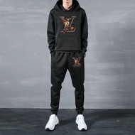 *สินค้าในไทย* BK1234=LONG+AA1254 * ชุดเซ็ทกันหนาวเสื้อฮู๊ด แขนยาว+กางเกงขายาว เสื้อแขนยาวมีหมวก ผ้าน