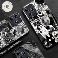 Latest Realme C53 Glass Softcase Motif [AESTHETIC ART] Cellphone Casing - Cellphone Protector - Cell