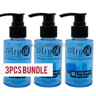 3PCS BUNDLE Mossa Retro Oil Argania Spinosa Kernel Oil Hair Serum 100ml (Blue)