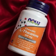 NOW L-Theanine w/ Taurine 100 mg 90 Chewable