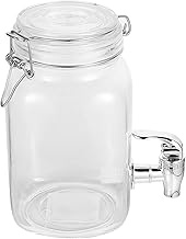 Luxshiny 1pc Juice Can Kettle Water Dispenser Glass Clear Container Fruit Kitchen Drink Drinks Dispenser with Tap Beverage Dispenser with Spigot for Fridge Mini Soda Fridge Abs Beer Wine