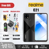 【Free Gift】Realme C21 Android  12GB+512GB 5G Dual SIM Card SmartPhone Gaming Original Genuine HD Cam