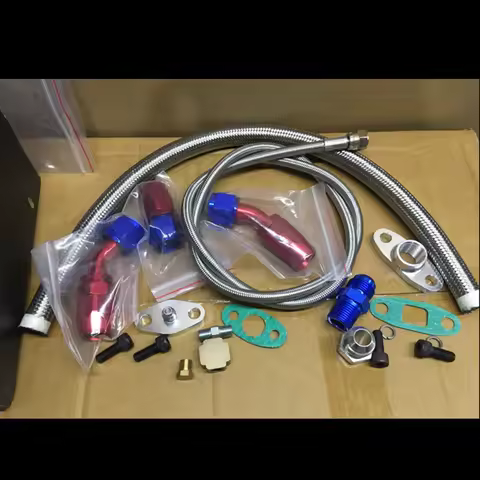 For T3 T4 T3/T4 T70 T66 TO4E Turbo Oil Feed Line Oil Return Line Oil Drain Line Kit