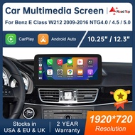 หน้าจอสัมผัสสำหรับ Mercedes Benz E Class W212 2009-2016 NTG4.0/4.5/5.0ไร้สายระบบ CarPlay Android กล้