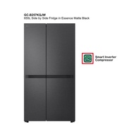 LG GC-B257KQJW | 655l Side by Side Fridge in Essence Matte Black