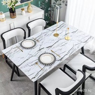 Custom size Pvc Imitation Marble 180CM Waterproof Table Cloth 10 Seater Oval European Style Coffee T