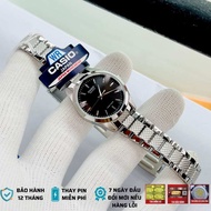 ĐỒNG HỒ NỮ CASIO LTP-1274D-1A MẶT ĐEN KIM LOẠI