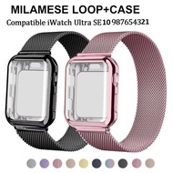Milanese Case+Strap for i Watch Strap and i Watch Case For Series 10 9 8 7 654321 SE,ultra Size 46mm