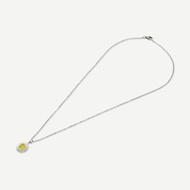 สร้อยเงินแท้ จี้พลอย ทรงวงรีประดับเพชร : Vayo Jewelry