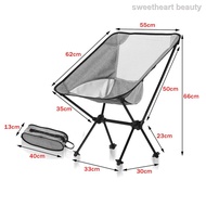 READY STOCKFolding Chair Camping Chair Moon Chair Fishing Chair Outdoor Portable Foldable Folding Chair with Bag