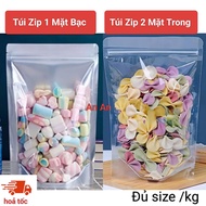 【Cheap price】AN AN ZIP BAG - 1 SILVER SIDE ZIP BAG + 2 INSIDE SIDES (BEAUTIFUL - QUALITY ZIP BAG)