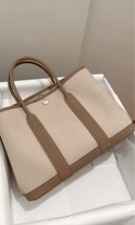 勁靚色新年抵價🌸 Hermes Garden Party 30 canvas Beton Beige marfa
