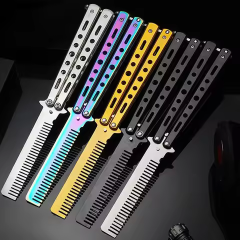 Foldable Knife Portable Butterfly Training CSGO Butterfly Balisong Trainer Pocket Flail Knife Uncut 
