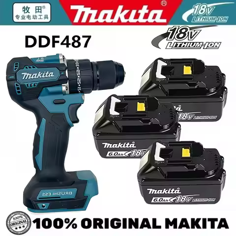Makita DDF487 Brushless Lithium Electric Driver Electromechanical Drill Screwdriver Makita 18V Batte