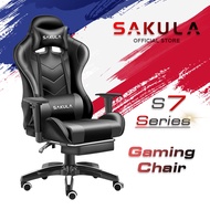 Sakula Gaming Chair Office Chair  Adjustable Ergonomic Chair with footrest (BLACK)