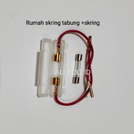 (pack of 2) Round fuse house / tube + fuse