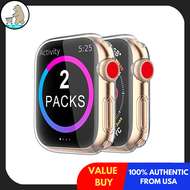 (SG SELLER - PACK OF 2) [2 Pack] BRG Case for Apple Watch Screen Protector 40mm 44mm 38mm 42mmiWatch Series 5 4 3 Soft TPU HD Clear Ultra-Thin Overall Protective Cover Case[PRE-ORDER]