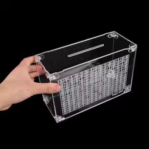 Acrylic Clear Piggy Bank Transparent Money Savings Box Jar for Home Office Decor Coin Saving Contain