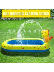 1入充氣噴水池，可愛的恐龍池，3合1後院噴水池，游泳戶外水上玩具