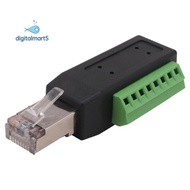 RJ45 Screw Terminal Connector RJ45 Solderless 8-Pin Terminal Block Adapter