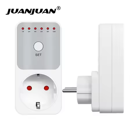 10Hr Countdown Timer Switch Socket Electronic 8 Plug Power Meter Intelligent Time Setting Control So