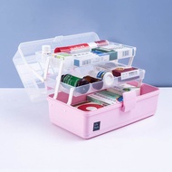 Kotak Penyimpanan Obat P3K Susun 3 Tingkat Sekat Box P3K Storage Layer Obat Tamiya Kosmetik Box Dent