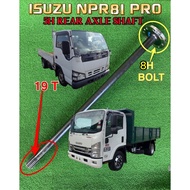 ISUZU NPR81 PRO 4.3c 4.6c 4.9c REAR AXLE SHAFT 19T TYRE SKRU 5HOLE 35INCH 8H HUD  3TON BELAKANG AXLE