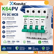 Kozuka Pv Dc Miniature Circuit Breaker - McB, 4p, 25A, 32A, 63A, K64PV