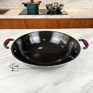 34Cm Thick Black Wok Pan