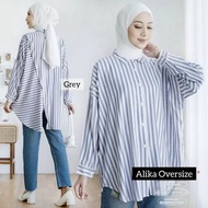 Atasan Wanita Korean Style Blouse Cantik Model Baru Tunik  ALIKA OVERSIZE CERUTY BABYDOL LD 130 CM