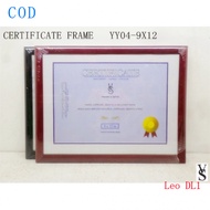 CERTIFICATE PHOTO FRAME ACETATE PLASTIC COVER 9x12inch YY04-9X12