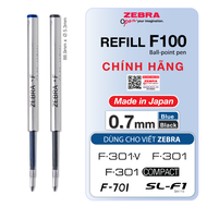 Ruột Bút Bi F100 Zebra Refill F-301 F701 BA115 ngòi 0.7 mm Chính Hãng - Mực Xanh