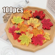 100pcs Maple Leaves Artificial Maple Leaf Fall Maple Leaf Decoration Dowry Scrapbook