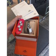 典精品名店 Hermes 愛馬仕 展示品 真品 18 etoup 大象灰 雙圈 鎖頭 手錶 現貨